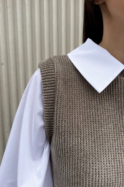 Туника из трикотажа с разрезами, свободный крой, до бедра i3i Fashion 602/1 - фото 7