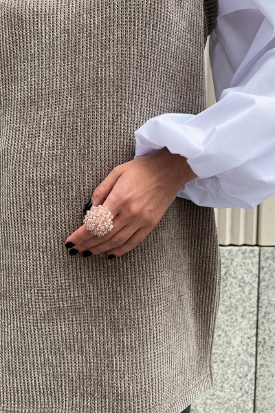 Туника из трикотажа с разрезами, свободный крой, до бедра i3i Fashion 602/1 - фото 8