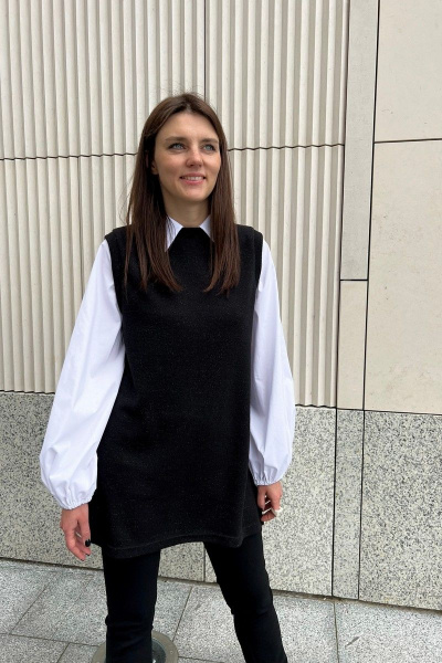 Туника свободного кроя из трикотажа, середина бедра i3i Fashion 602/2 - фото 3