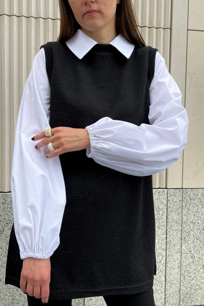 Туника свободного кроя из трикотажа, середина бедра i3i Fashion 602/2 - фото 4