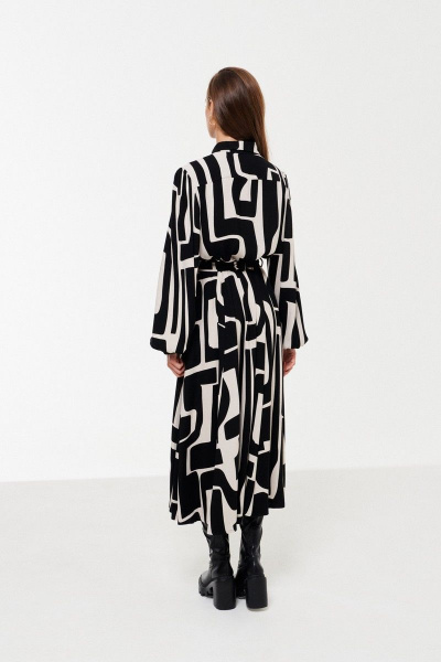 Платье Prestige 4899/3 черно-бежевый - фото 4