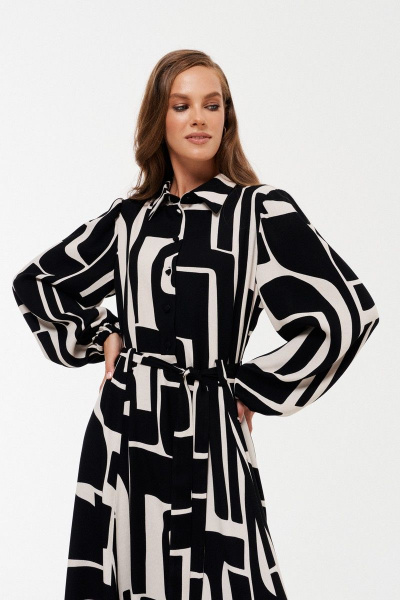 Платье Prestige 4899/3 черно-бежевый - фото 2