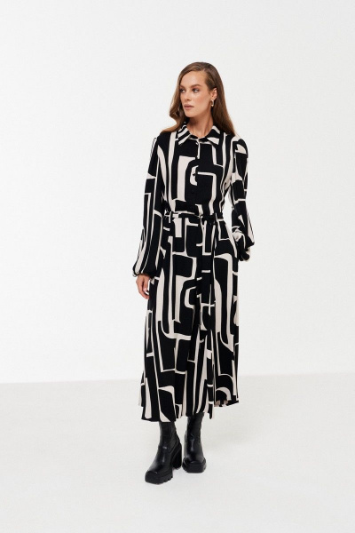 Платье Prestige 4899/3 черно-бежевый - фото 1