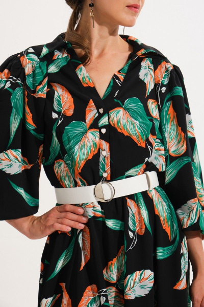 Мультиколор расклешенное платье с резинкой и карманами VI ORO VR-1052/2 - фото 5