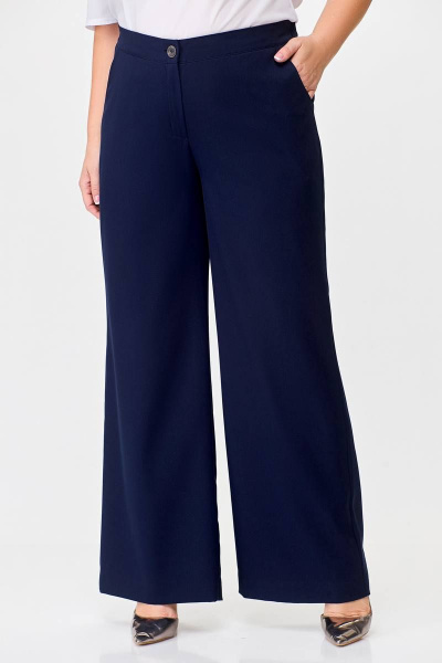 Деловой костюм 2-ка жакет и брюки из костюмной ткани Swallow 676.1 темно-синий - фото 14