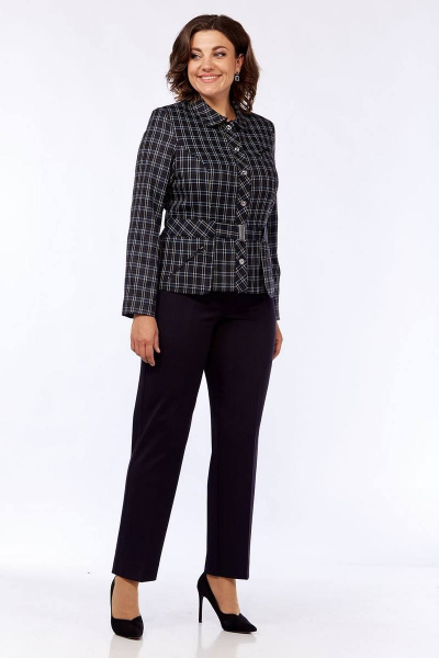 Костюм 2-ка из текстиля для делового образа Lady Style Classic 564 т.синий - фото 1