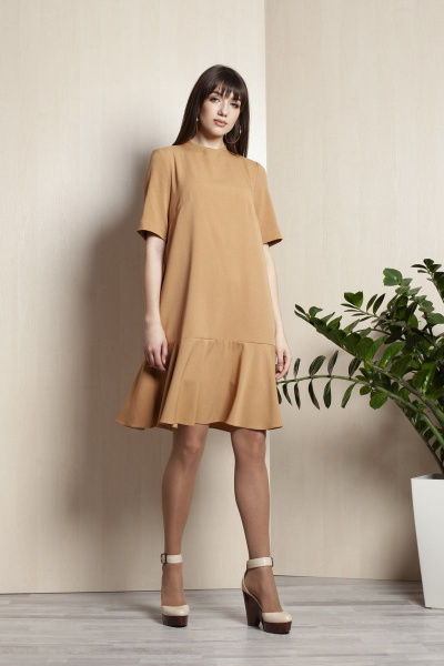 Платье ELLETTO 1755 горчица - фото 1