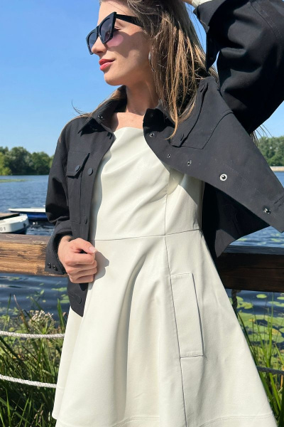 Платье DAVYDOV 6076 молочный - фото 8