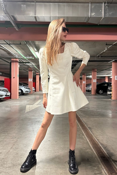 Платье DAVYDOV 6076 молочный - фото 6