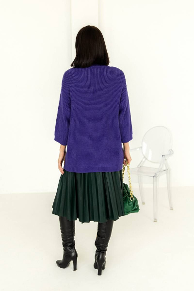 Фиолетовый трикотажный джемпер с шерстью на каждый день Romgil 873ШТЗ глубокий_фиолетовый - фото 2