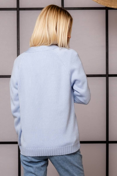 Голубой жакет и юбка из мягкого трикотажа, демисезонные Romgil 908ПТЗ небесно-голубой - фото 2