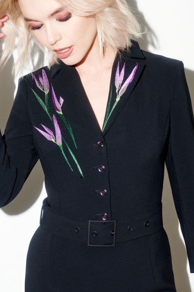 Платье приталенное выше колена с рукавами 3/4 BURVIN 8854-81 - фото 2