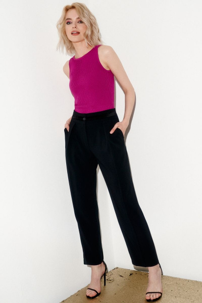 Брюки женские с покрой 7/8 с поясом и карманами BURVIN 8867-11 - фото 2