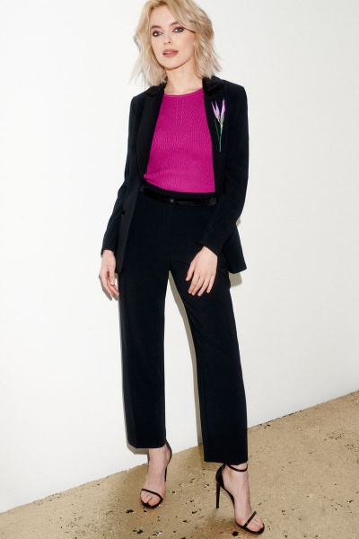 Брюки женские с покрой 7/8 с поясом и карманами BURVIN 8867-11 - фото 6