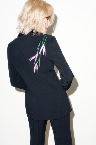 Жакет нарядный из текстиля удлиненный классический BURVIN 8867-71 - фото 4