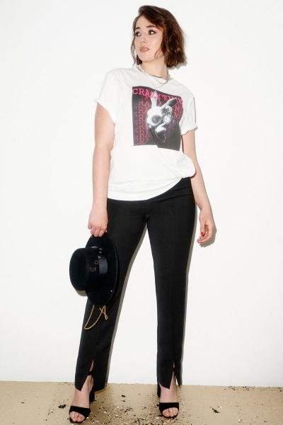 Брюки нарядные из текстиля короткие классика BURVIN 8903-11 - фото 1