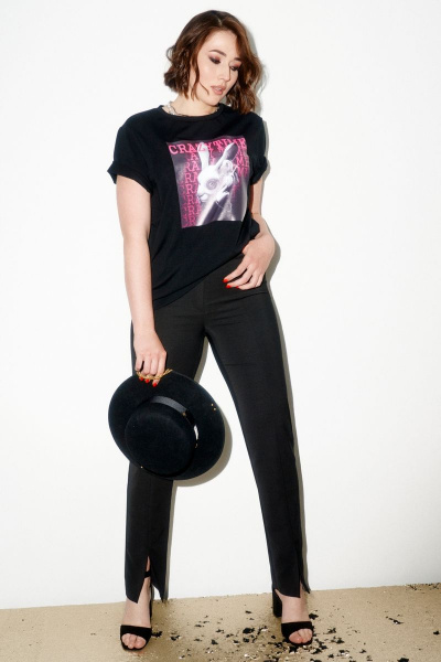 Брюки нарядные из текстиля короткие классика BURVIN 8903-11 - фото 2