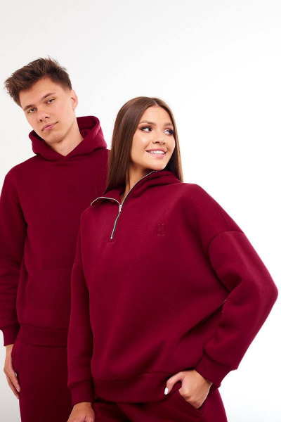 Костюм с капюшоном и брюки зауженные трикотаж демисезон GO F3034/12-01.164-170 - фото 7