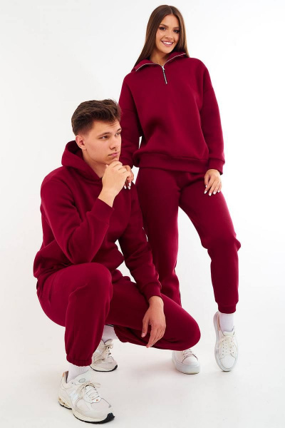Костюм с капюшоном и брюки зауженные трикотаж демисезон GO F3034/12-01.164-170 - фото 6