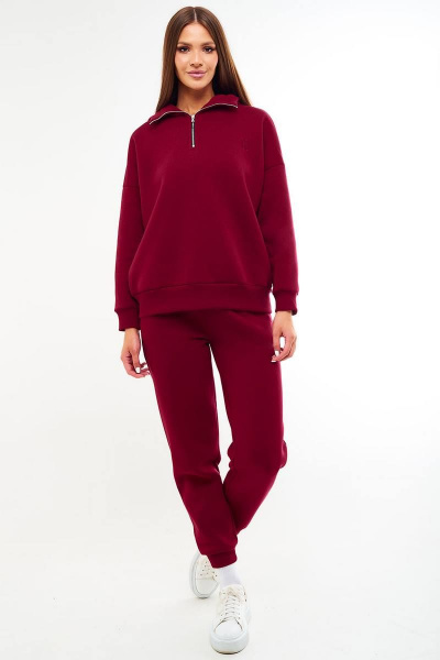 Костюм с капюшоном и брюки зауженные трикотаж демисезон GO F3034/12-01.164-170 - фото 2