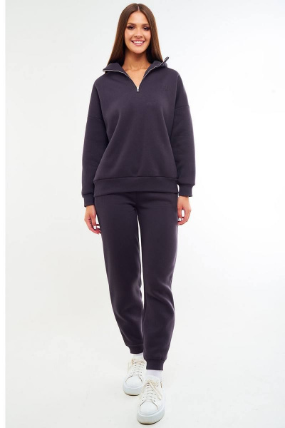 Костюм оверсайз с капюшоном и брюки зауженные трикотаж демисезон GO F3034/30-03.164-170 - фото 2