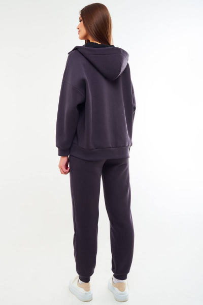 Костюм оверсайз с капюшоном и брюки зауженные трикотаж демисезон GO F3034/30-03.164-170 - фото 4