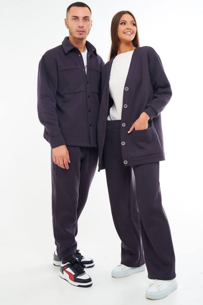 Мужской утепленный костюм с рубашкой на кнопках и брюками GO M3032/30-03.176-182 - фото 7