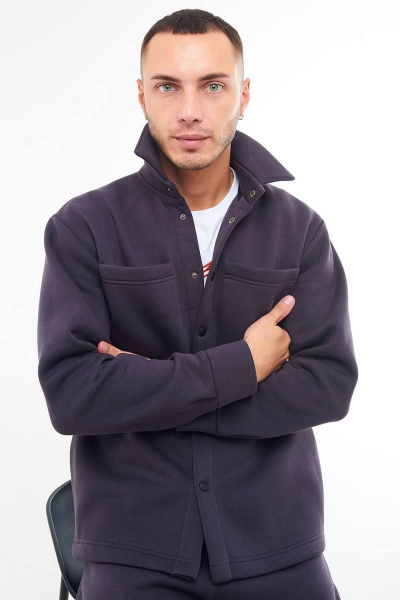 Мужской утепленный костюм с рубашкой на кнопках и брюками GO M3032/30-03.176-182 - фото 5