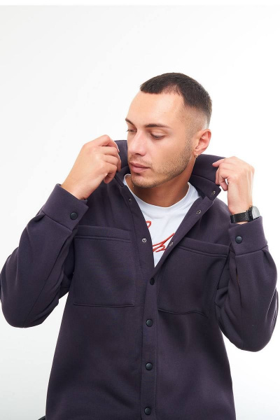 Утепленный мужской костюм с рубашкой и брюками из трикотажа GO M3032/30-03.182-188 - фото 7