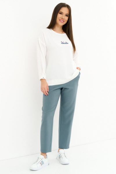 Блуза, брюки, жилет Магия моды 2230 сиреневый_шалфей - фото 4