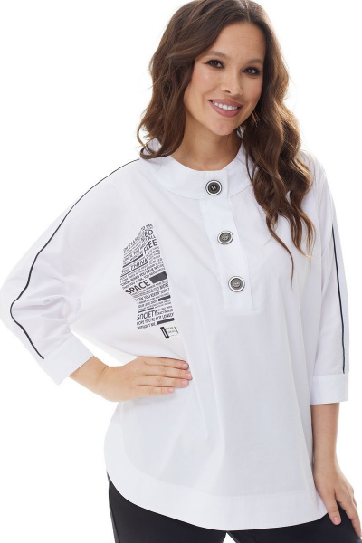 Блуза, брюки Магия моды 2310 белый_черный - фото 4