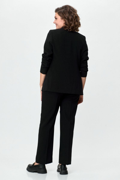 Брюки и жакет из текстиля для делового образа БелЭльСтиль 203-2 78 22+596-2 79 22 черный однотон - фото 7