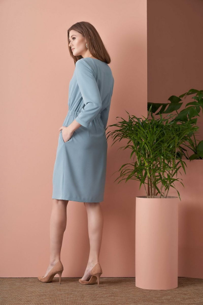 Платье приталенного силуэта до середины колена из текстиля CORSA 50127 - фото 6