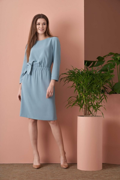 Платье приталенного силуэта до середины колена из текстиля CORSA 50127 - фото 7