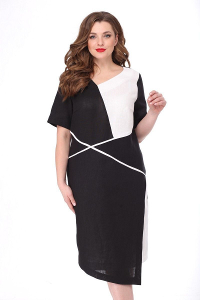 Платье MALI 419-025 черно-белое - фото 4