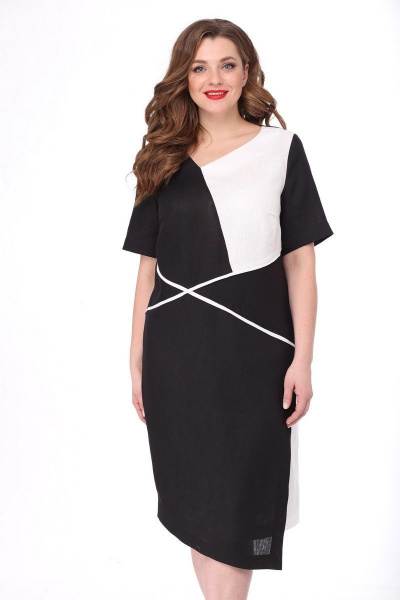 Платье MALI 419-025 черно-белое - фото 5