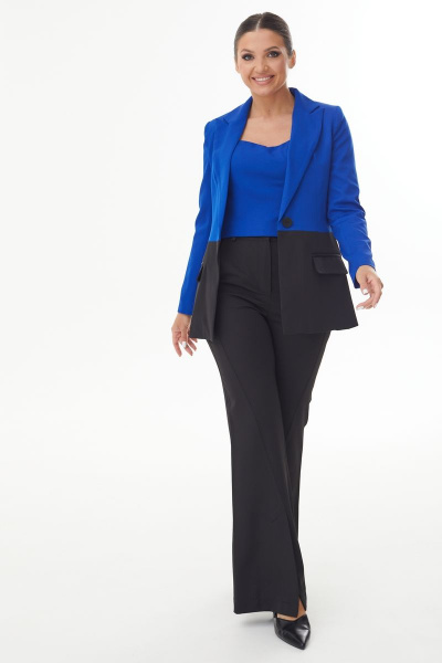 Брюки, жакет, топ AURA otd 9168 васильковый - фото 1