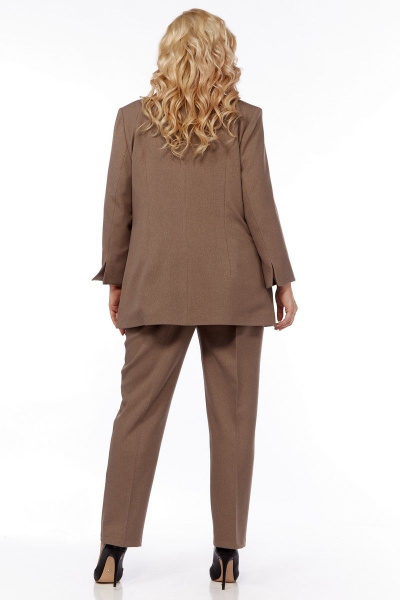 Двухпредметный костюм из текстиля с шлицами у брюк Belinga 2274 - фото 4