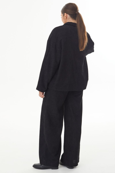 Черный штруксовый жакет из вельвета AURA otd 1065 черный - фото 5