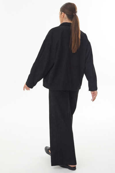 Черный вельветовый костюм оверсайз с жакетом и брюками AURA otd 9171 черный - фото 7