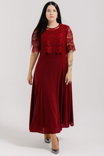 Платье MadameRita 5208 бордо - фото 4