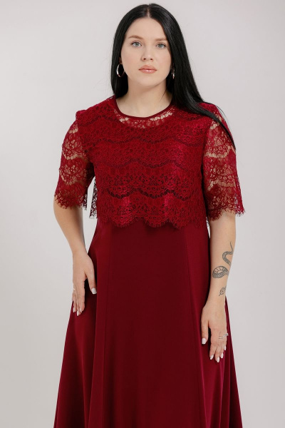 Платье MadameRita 5208 бордо - фото 2