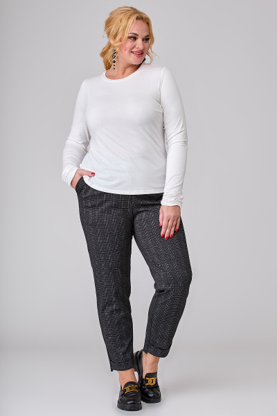 Деловые женские брюки из трикотажа с зауженным к низу кроем Algranda А3547-4-8-с - фото 3