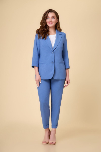 Брюки, жакет DaLi 3533к голубой - фото 1
