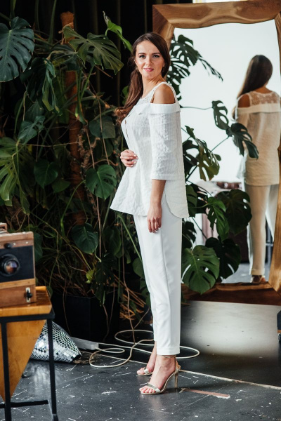 Брюки демисезонные из текстиля с поясом и складками Edibor 2058 - фото 3