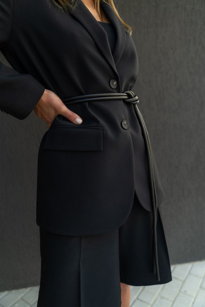 Демисезонные жакет и шорты в стиле на каждый день из текстиля SILVERSPICE S-1312 - фото 10