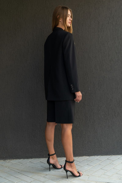 Демисезонные жакет и шорты в стиле на каждый день из текстиля SILVERSPICE S-1312 - фото 8