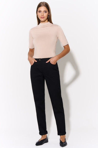 Брюки зауженные из хлопка для каждодневного стиля AYZE 72777 чёрный - фото 1