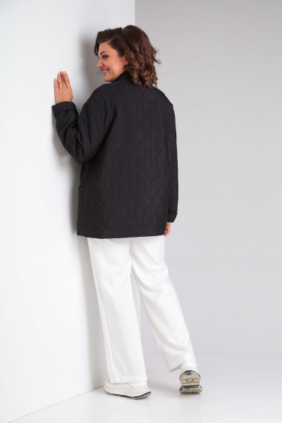 Демисезонный кардиган с накладными карманами и на пуговицах Диомант 1898 черный - фото 2