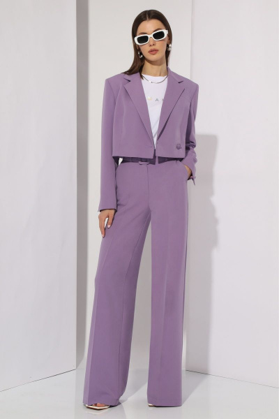 Демисезонный комплект из жакета и брюк из текстиля N.O.W. 1268 - фото 1